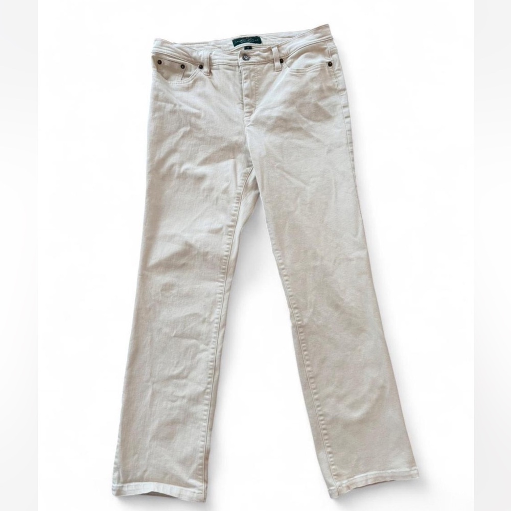 Ralph Lauren - Lauren Jeans Co. Women's Cream Straight-Leg Jeans - Size 10